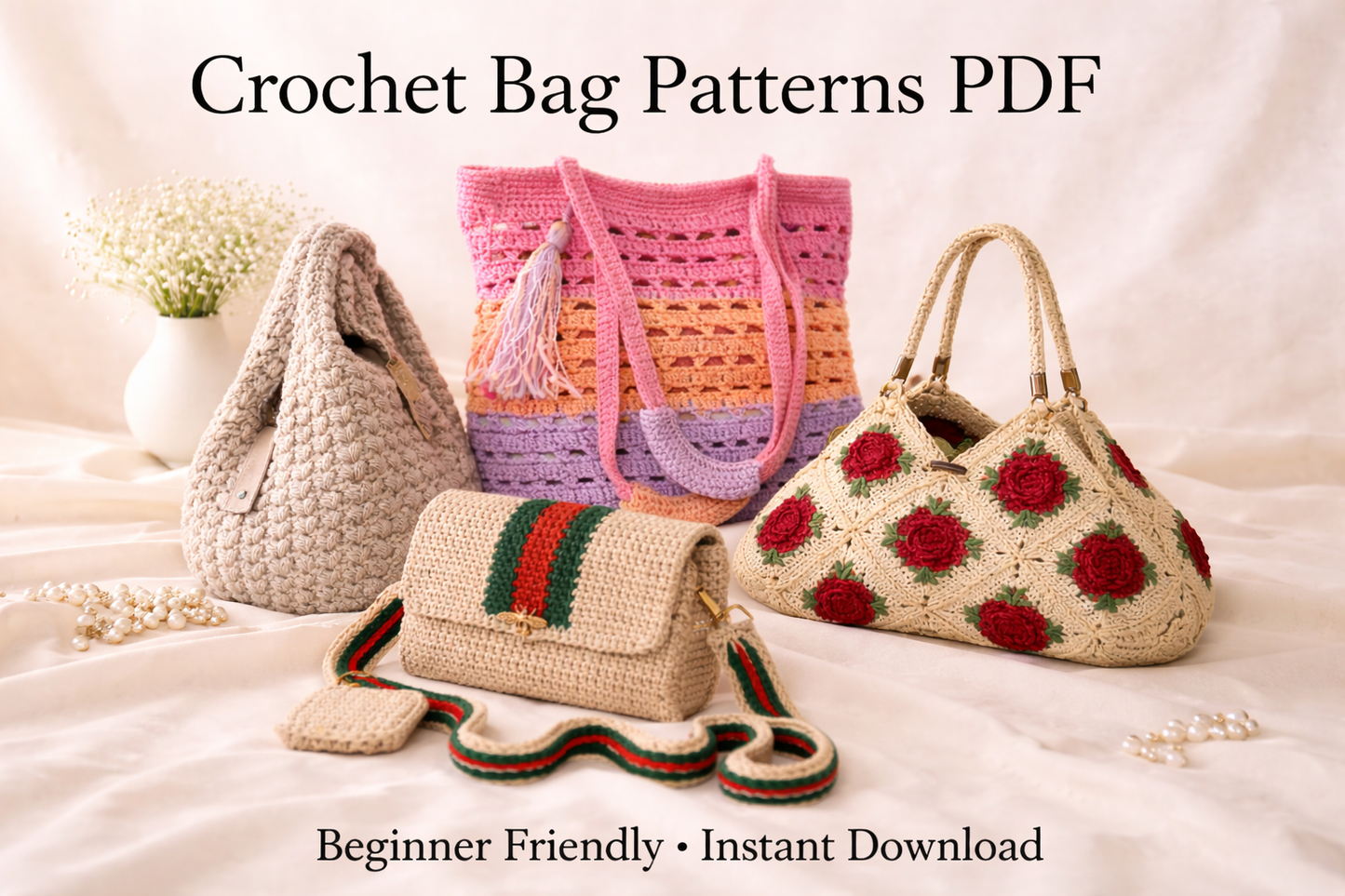 700+ Crochet Pattern Bundle + Etsy Selling Guide | 200+ Granny Square Patterns | Butterfly Crochet Cardigan Pattern | Start a Crochet Business