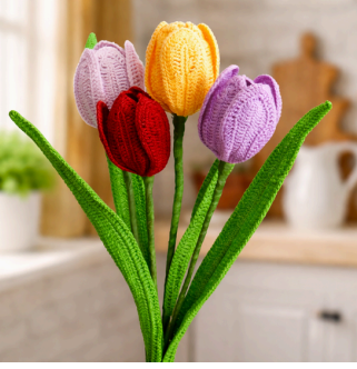 Free Crochet Tulip Pattern for Beginners
