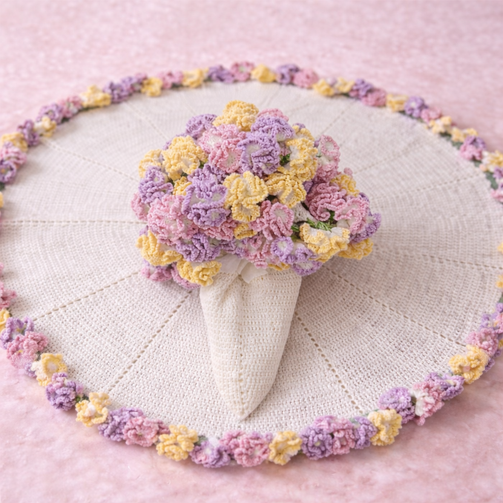 Flower bouquet blanket crochet pattern free pdf