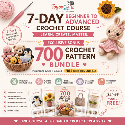 Master Crochet in 7 Days | Live Beginner to Advanced Crochet Course with 700 Pattern Bundle