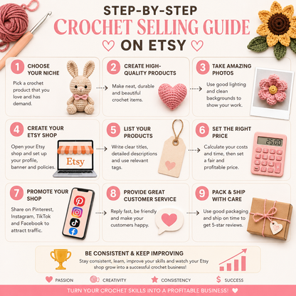 700+ Crochet Pattern Bundle + Etsy Selling Guide | 200+ Granny Square Patterns | Butterfly Crochet Cardigan Pattern | Start a Crochet Business