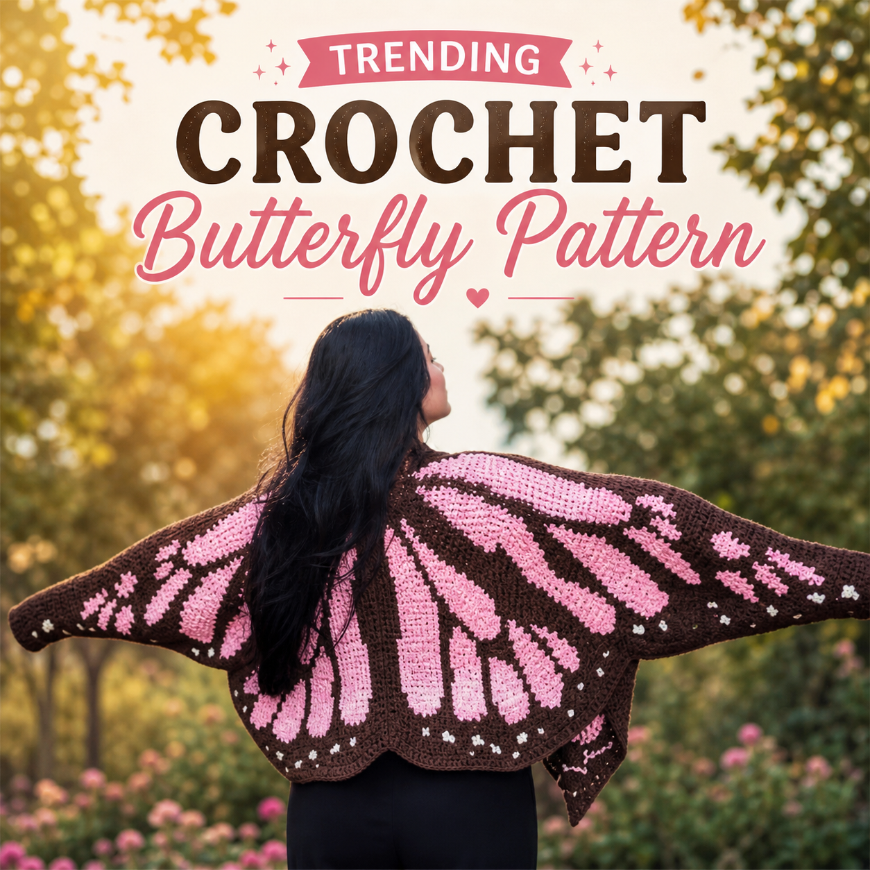crochet butterfly cardigan pattern
